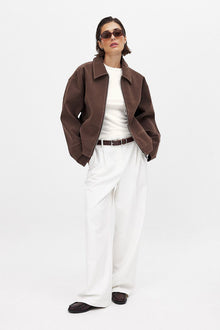 SUEDE ZIP JACKET