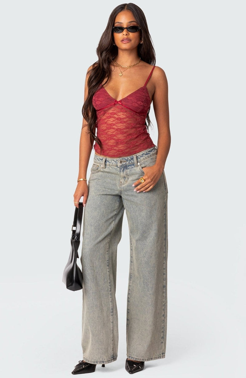 AZALEA SHEER LACE TOP | Amari Sydney