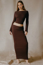 Anise Ribbed Maxi Skirt Set | Amari Sydney