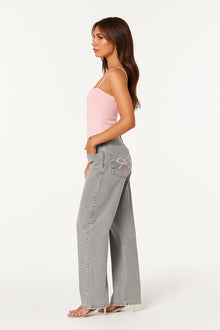 Elisa Relaxed Bow Jeans | Amari Sydney