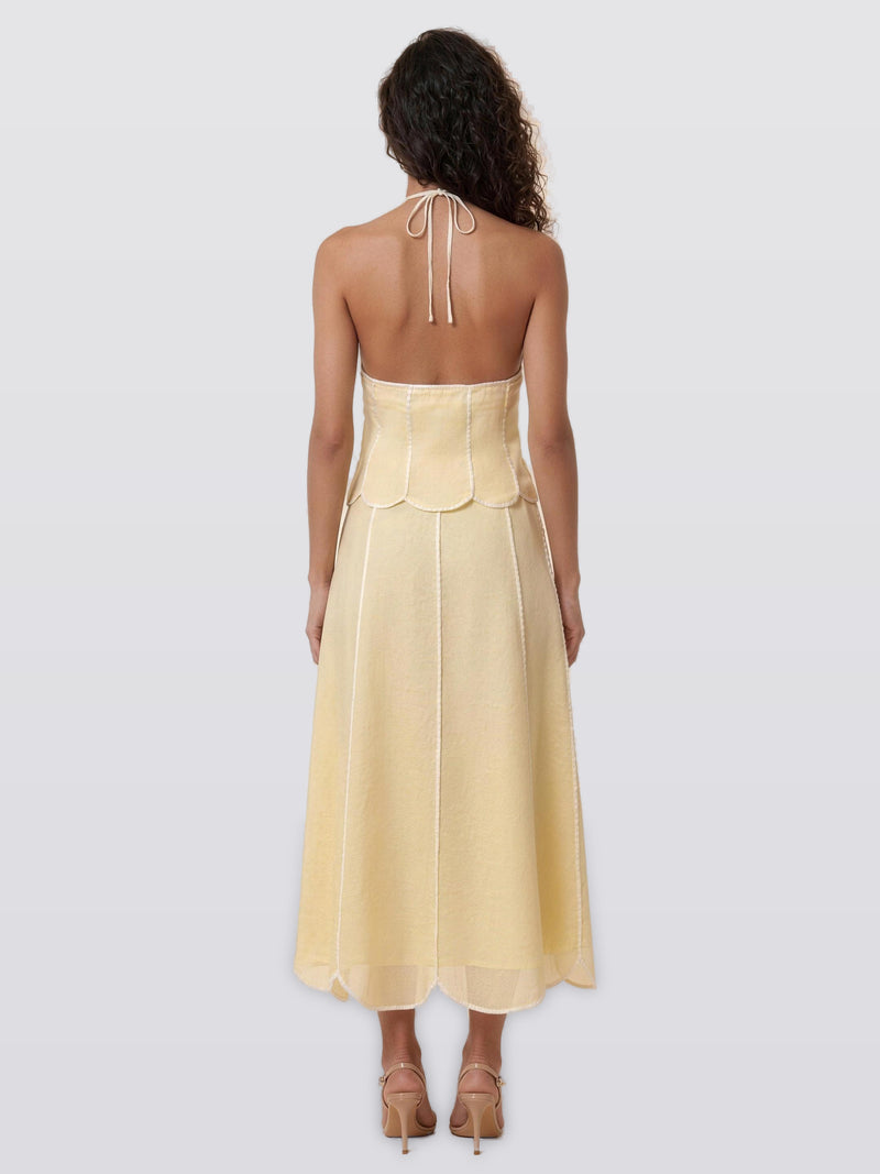 Soleil Scalloped Midi Skirt | Amari Sydney