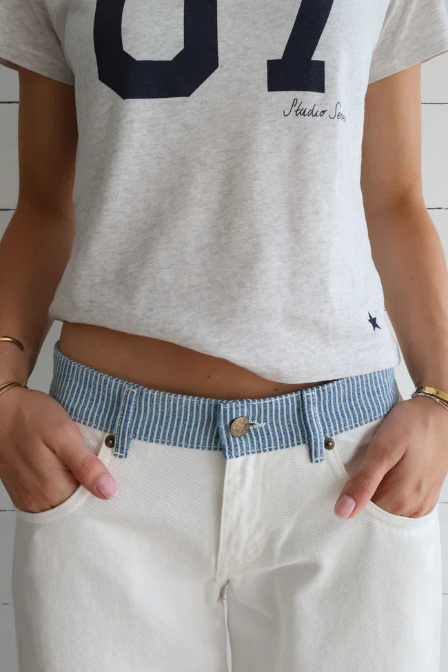 Milly Striped Relaxed Jeans | Amari Sydney
