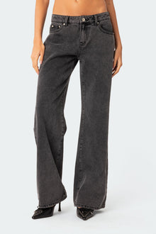 Raelynn Washed Low Rise Jeans | Amari Sydney