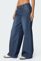 Angel Striped Low Rise Jeans | Amari Sydney