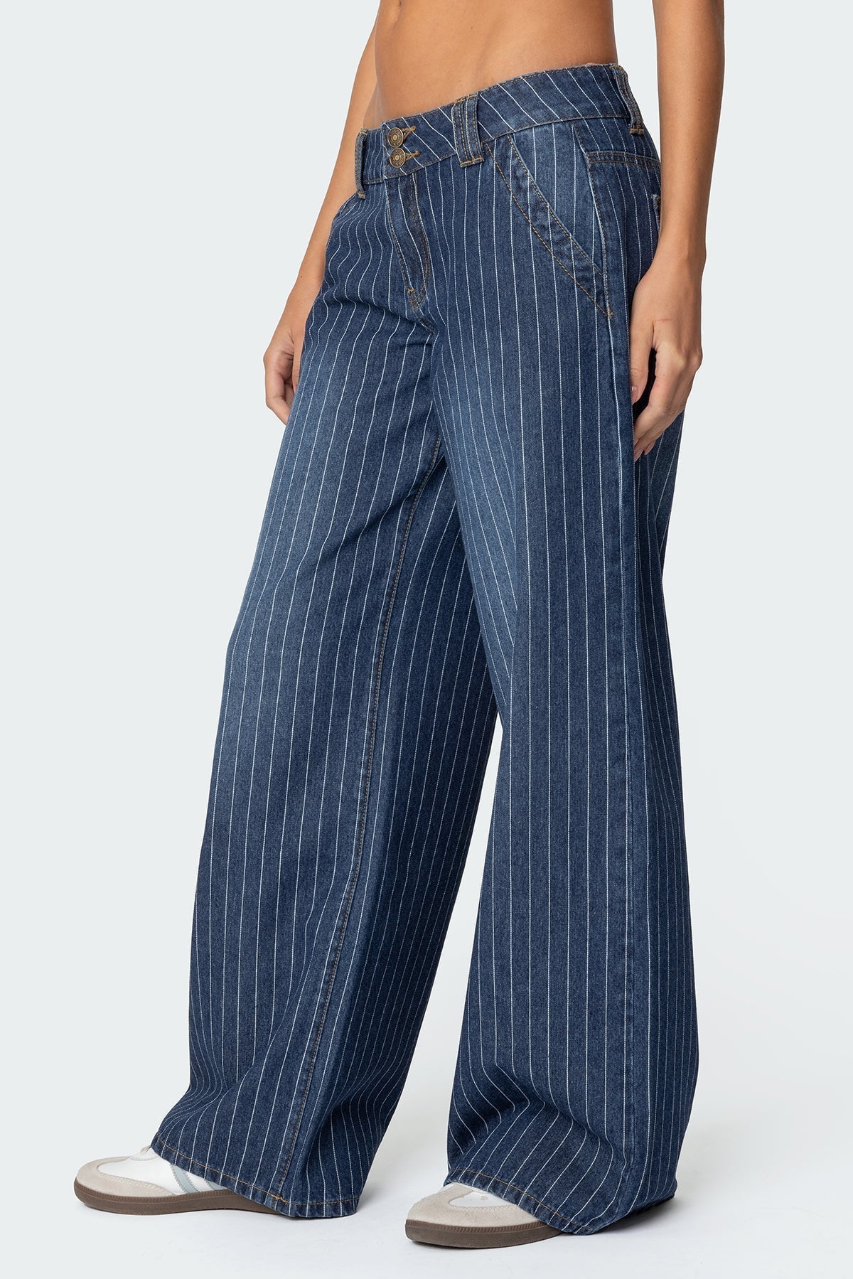 Angel Striped Low Rise Jeans | Amari Sydney