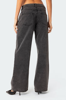 Raelynn Washed Low Rise Jeans | Amari Sydney
