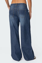 Angel Striped Low Rise Jeans | Amari Sydney