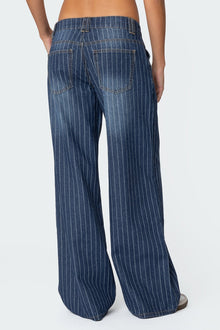 Angel Striped Low Rise Jeans | Amari Sydney
