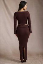 Anise Ribbed Maxi Skirt Set | Amari Sydney