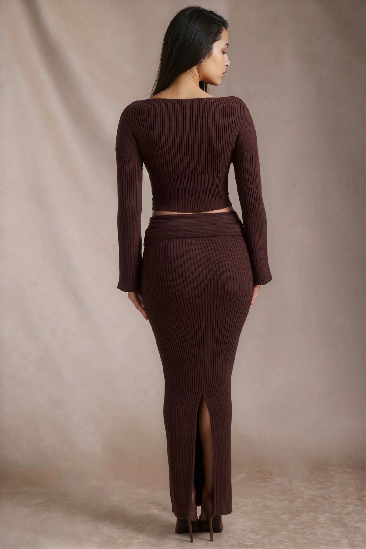 Anise Ribbed Maxi Skirt Set | Amari Sydney