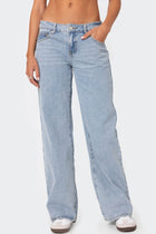 Raelynn Washed Low Rise Jeans | Amari Sydney