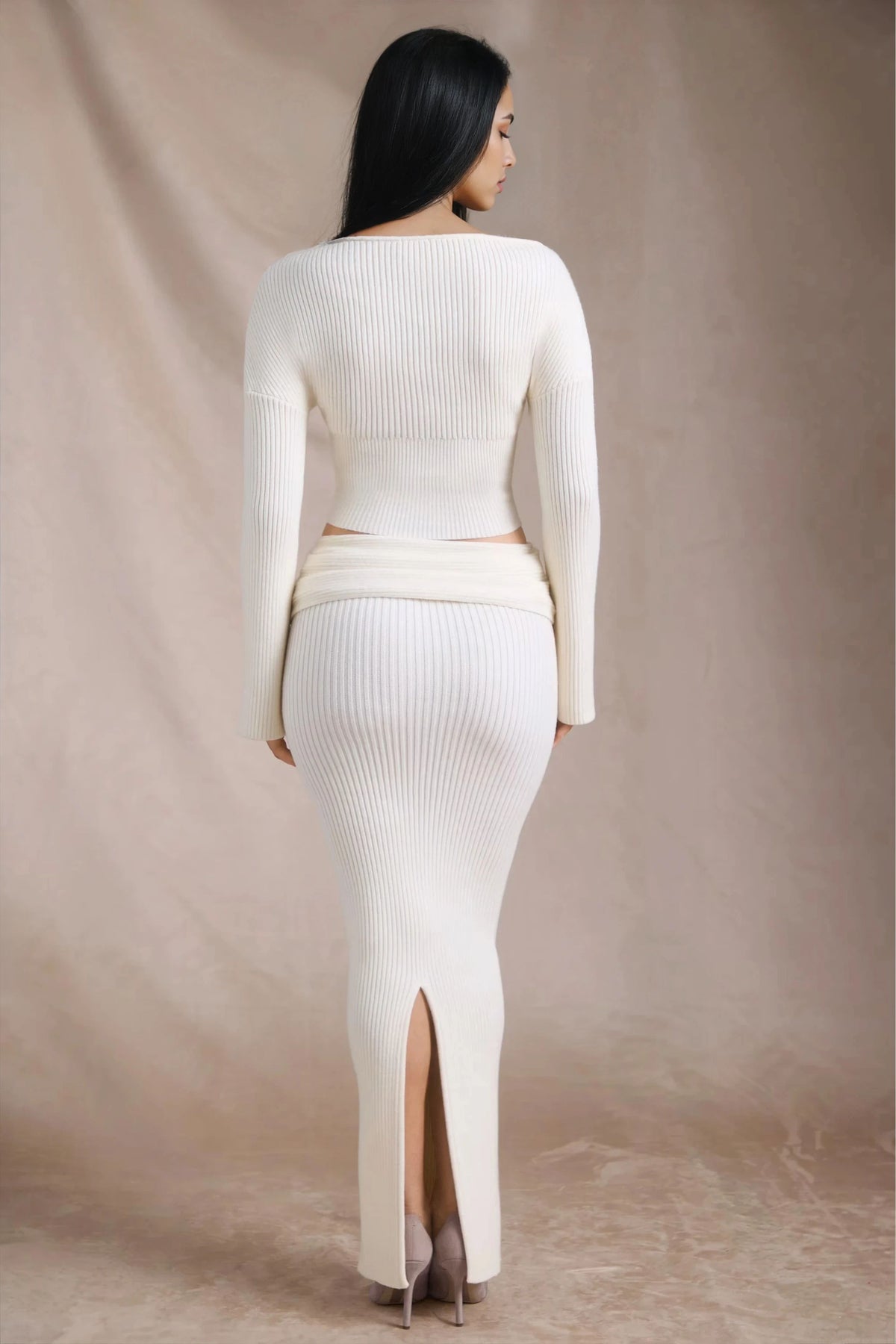 Anise Ribbed Maxi Skirt Set | Amari Sydney