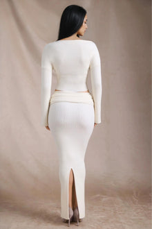 Anise Ribbed Maxi Skirt Set | Amari Sydney