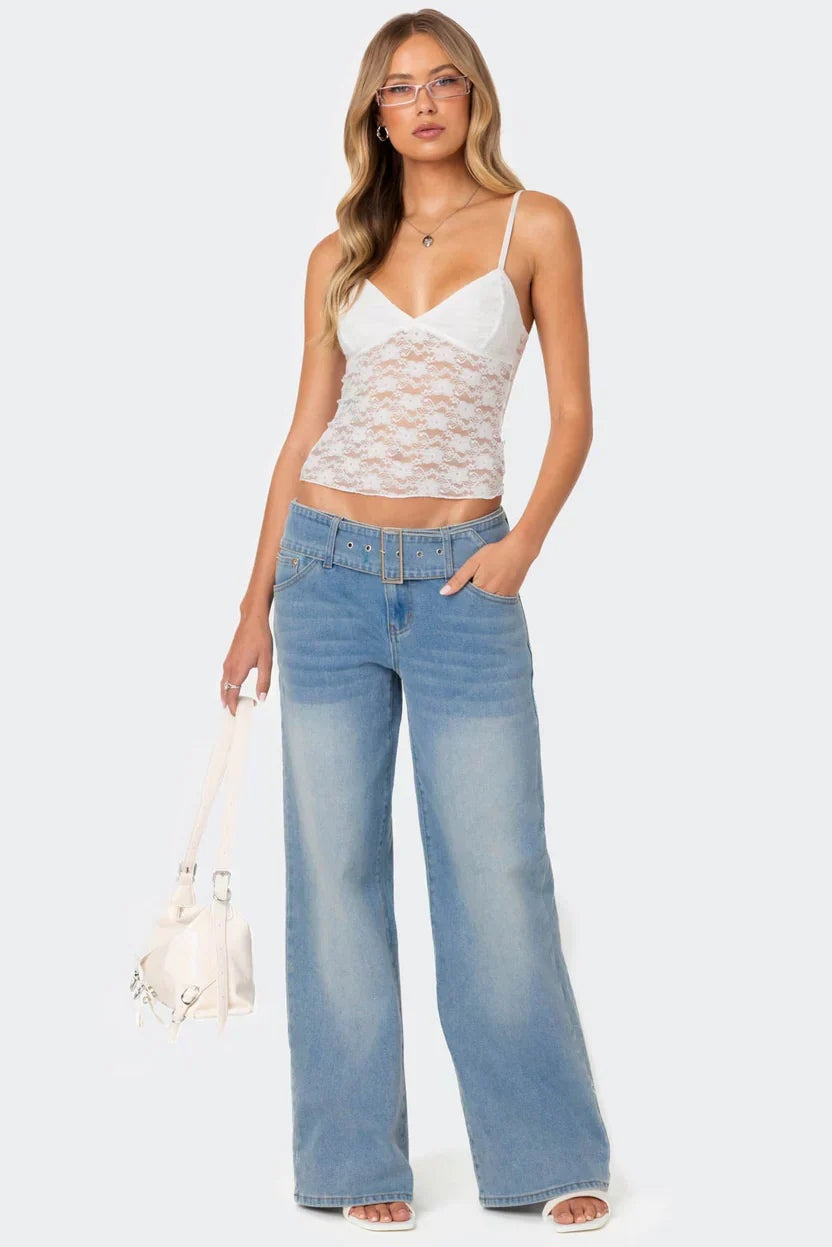 AZALEA SHEER LACE TOP | Amari Sydney