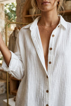 Isla Linen Set - Fabric & Wooden Button Detail