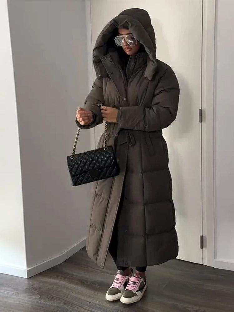 Women's Hooded Long Puffer Coat