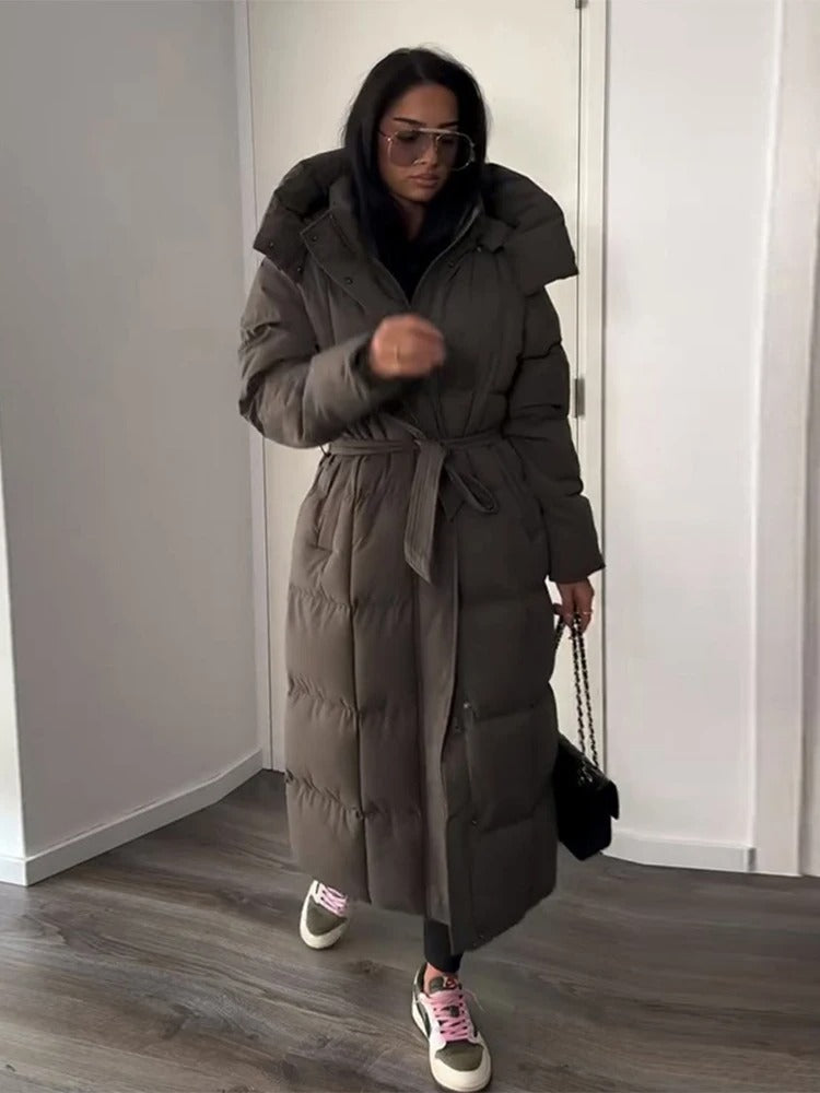 Women's Hooded Long Puffer Coat