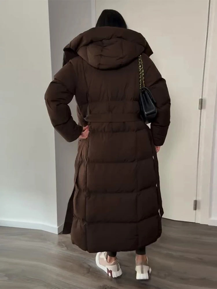 Women's Hooded Long Puffer Coat