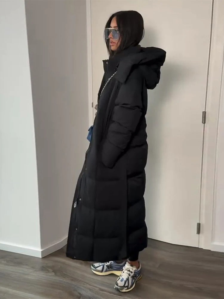Women's Hooded Long Puffer Coat