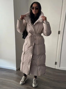 Women's Hooded Long Puffer Coat