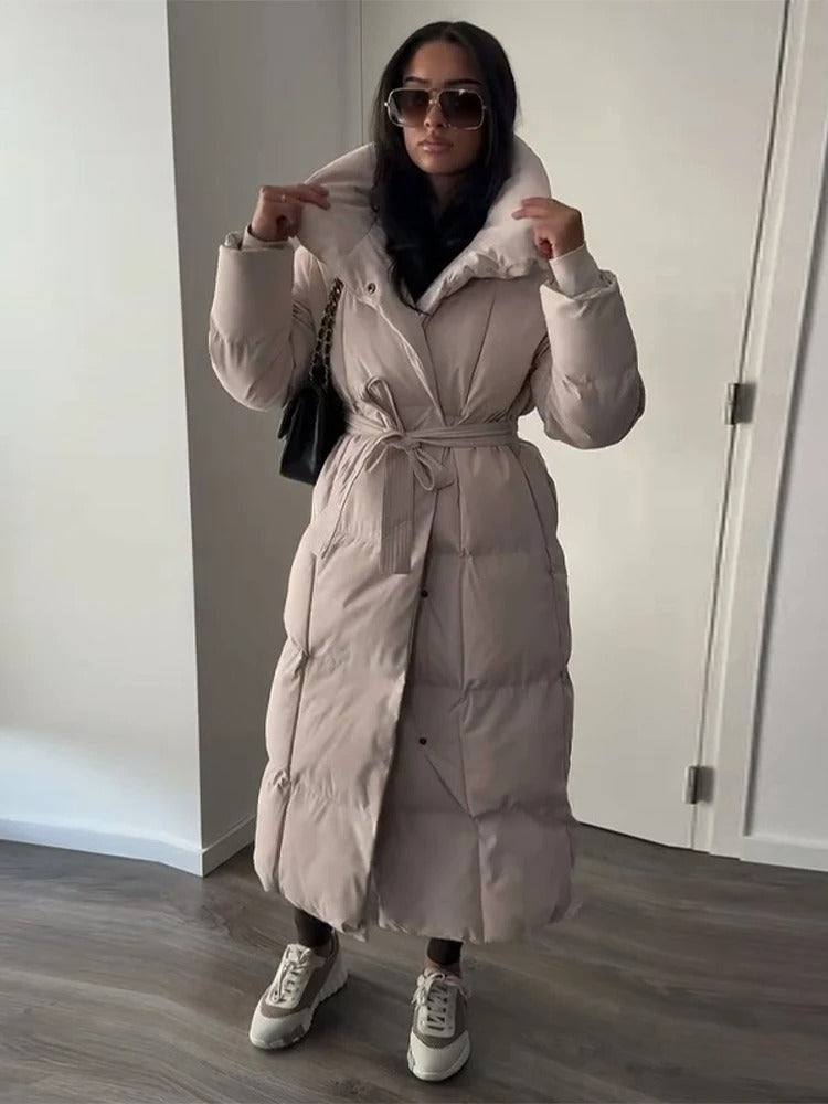 Women's Hooded Long Puffer Coat
