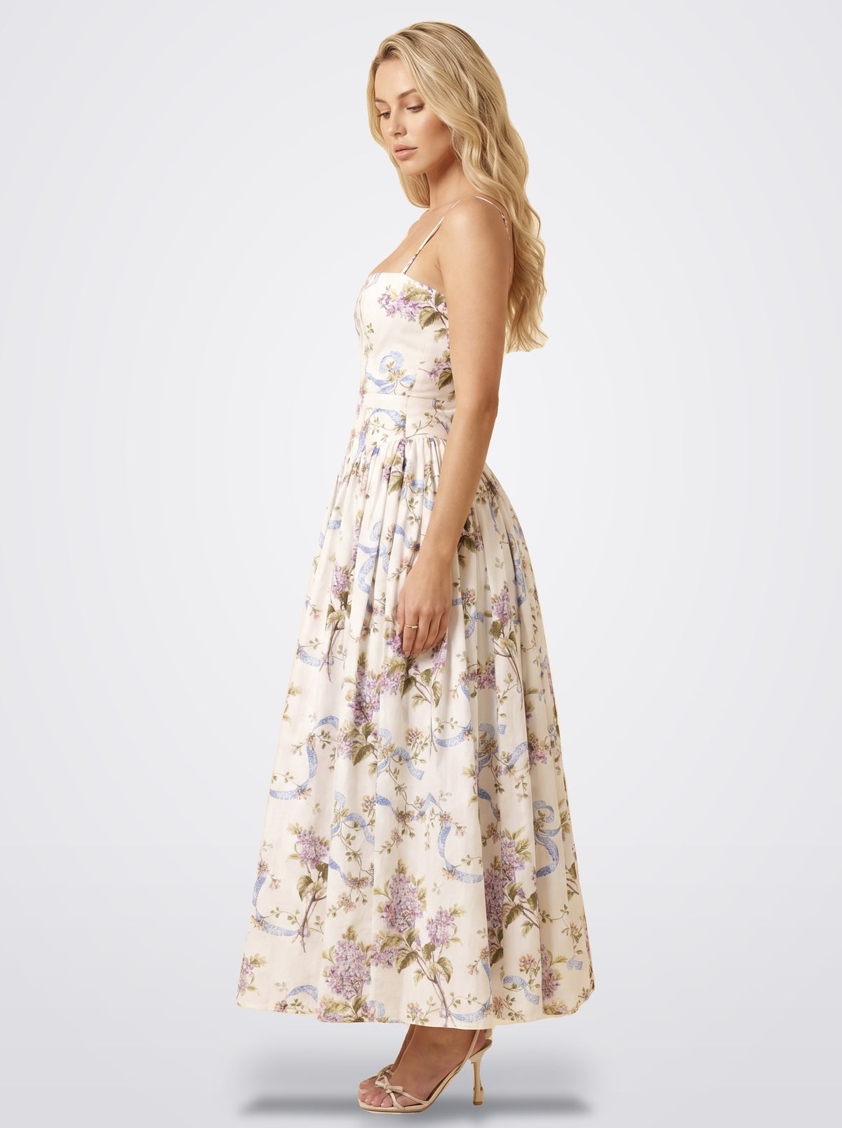 The Florence Floral Corset Maxi Dress in Garden Bloom | Amari Sydney