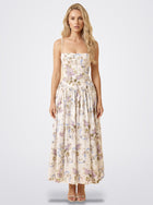 The Florence Floral Corset Maxi Dress in Garden Bloom | Amari Sydney
