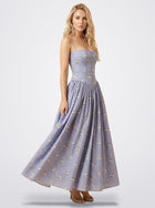 The Florence Floral Corset Maxi Dress in Midnight Floral | Amari Sydney
