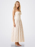 The Florence Floral Corset Maxi Dress in Whisper Floral | Amari Sydney