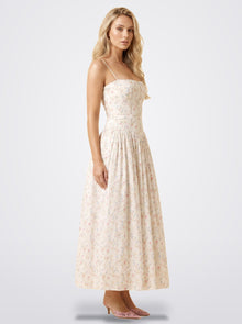 The Florence Floral Corset Maxi Dress in Whisper Floral | Amari Sydney