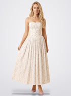 The Florence Floral Corset Maxi Dress in Whisper Floral | Amari Sydney