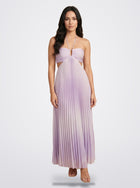 The Sienna Pleated Maxi Dress in Lilac - Front View | Amari Sydney