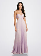 The Sienna Pleated Maxi Dress in Lilac - Side View | Amari Sydney