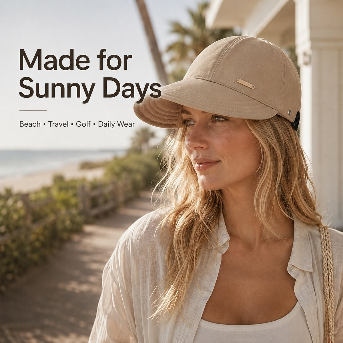 Women Wide Brim Sun Visor Hat - Beach & Outdoor Lifestyle Amari Sydney